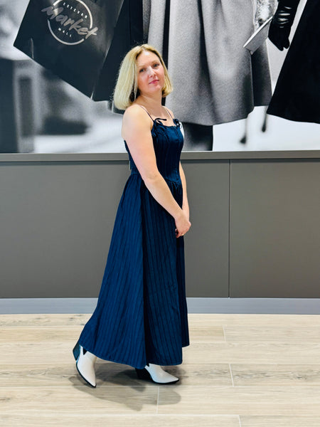 Corset Denim Dress - Dark Wash