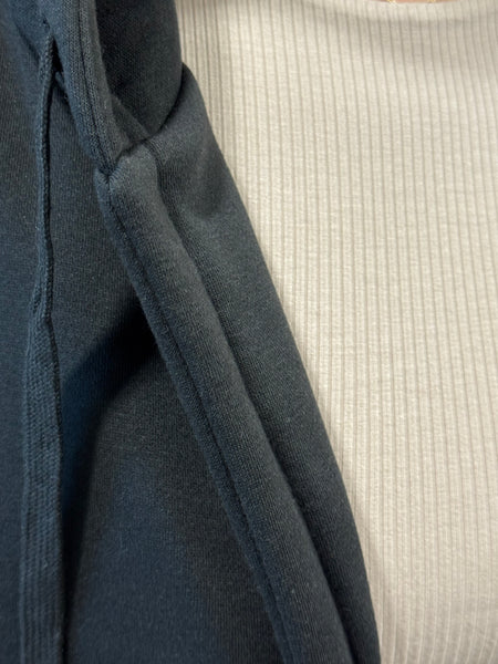 Fleece Hooded Coat - Black