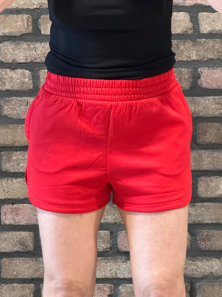 Scuba Dolphin Shorts - Ruby