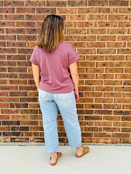 Soft Scuba Tee - Rose Taupe
