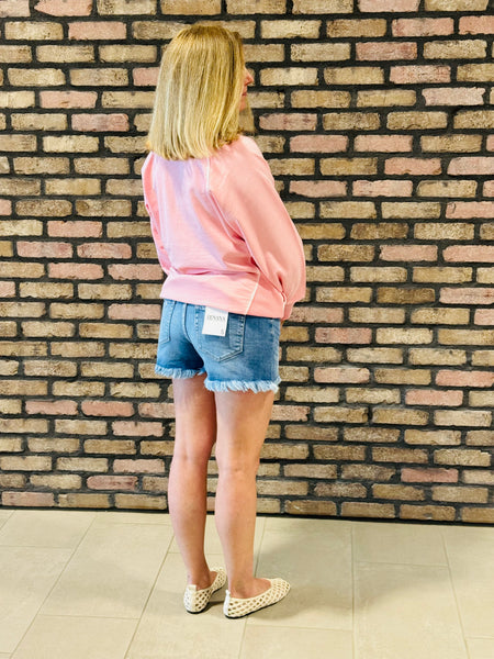 French Terry Pullover - DK Pink