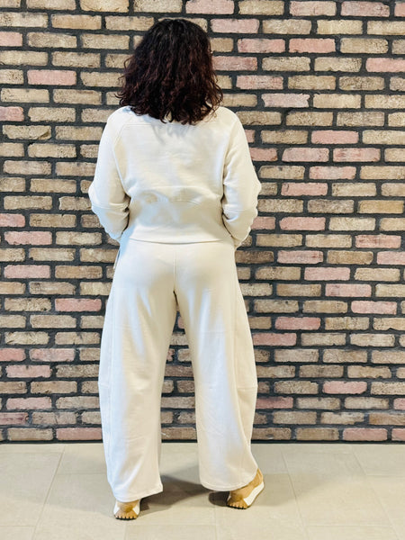 Baggy Barrel Sweatpants - Beige