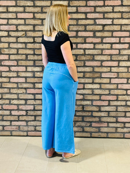French Terry Pants - Classic Blue