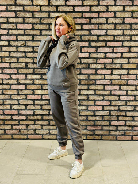 Fleece Boyfriend Hoodie - Fossil