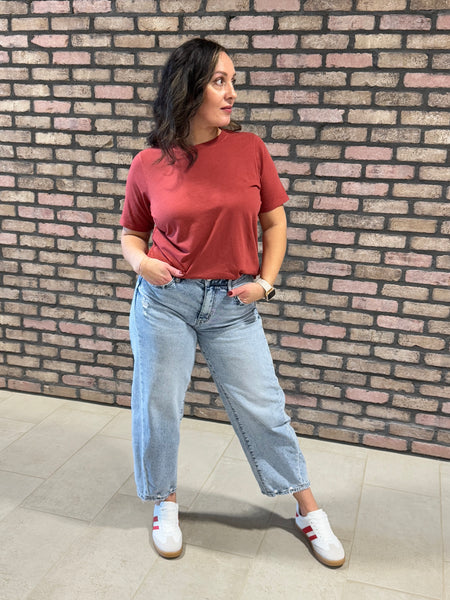 Classic Boxy Fit Tee - Red Pear