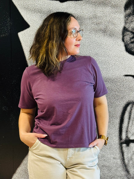 Classic Boxy Fit Tee - Merlot