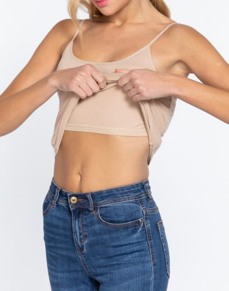 Basic Cami with Shelf Bra - Sepia