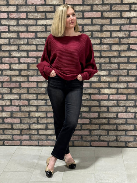 Crop Straight Jeans - Black