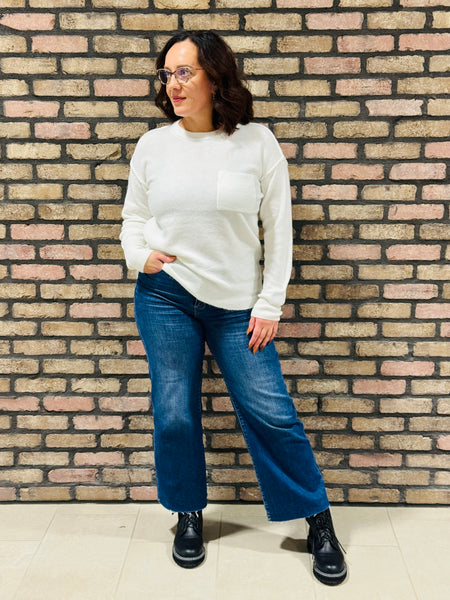 Front Pocket Sweater - Ivory