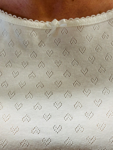 Rosette Pointelle Tee - Off White