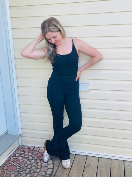 Yogalicious Flare Jumpsuit - Black