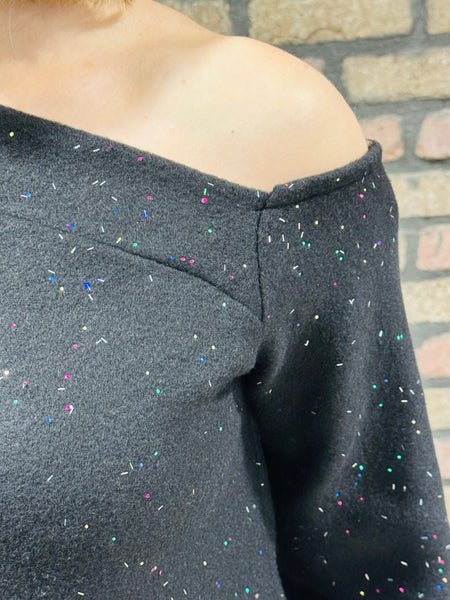 One Shoulder Top - Black