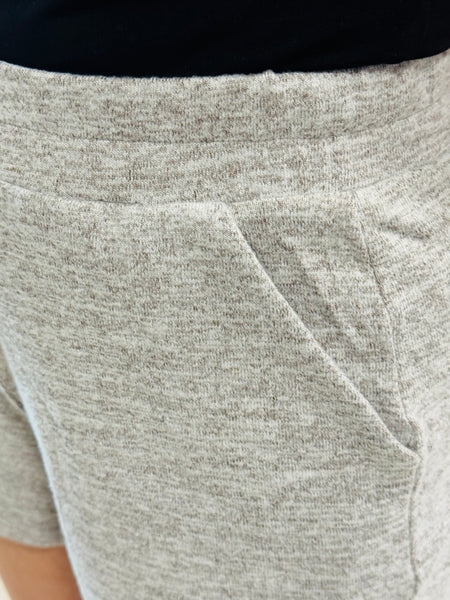 Soft Melange Hacci Shorts - Brown