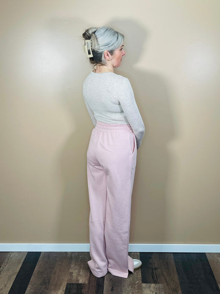 Straight Leg Lounge Pants - Pink