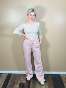 Straight Leg Lounge Pants - Pink