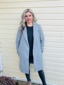 Open Style Coat - LT Grey