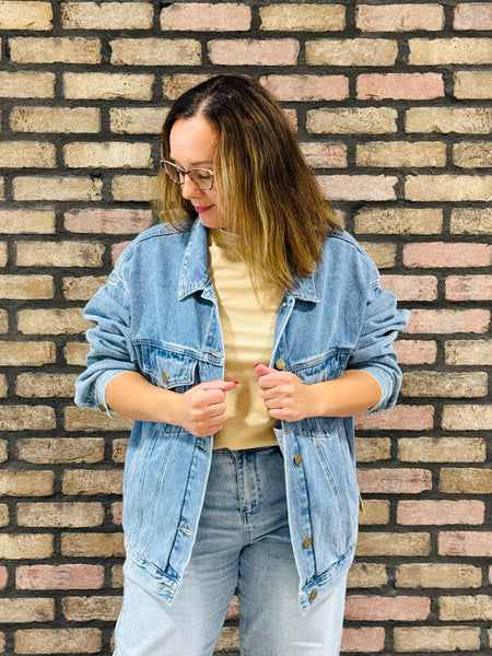 Boxy Denim Jacket - Medium Wash