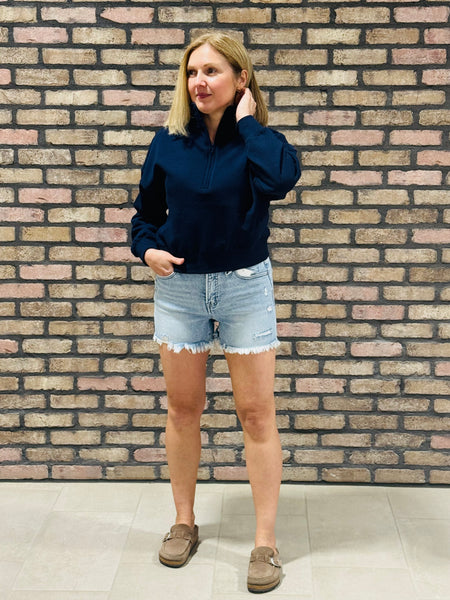 Half Zip Sweatshirt - Deep Navy