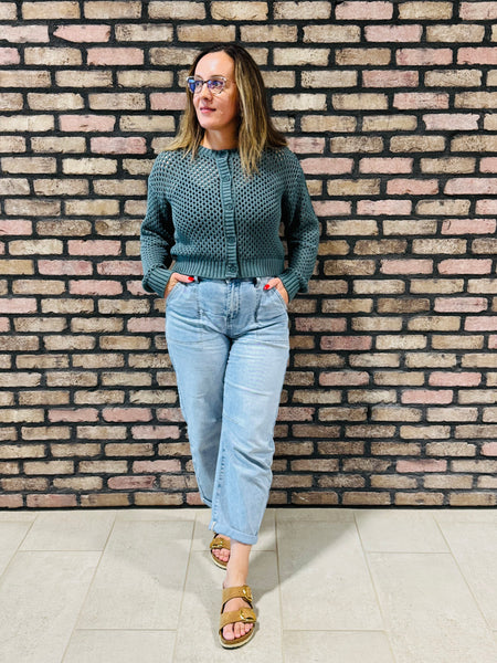 Crochet Cardigan Sweater - Ash Jade