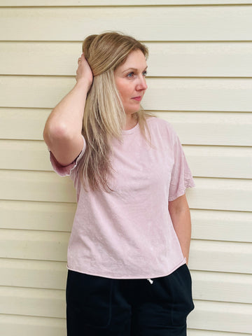 Mineral Wash Tee - Vintage Mauve