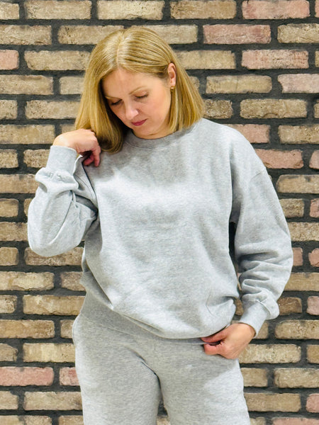 Oversized Crewneck - Light Heather Grey