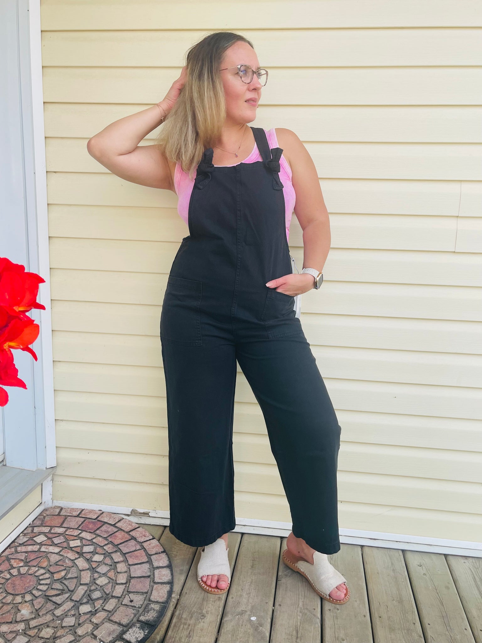 Knot Straps Overalls - Black