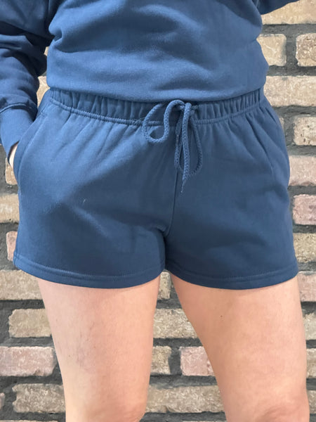 Basic Fleece Shorts - Indigo Blue
