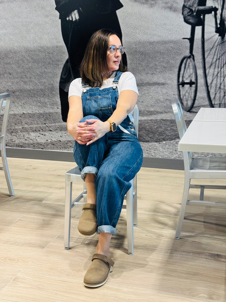 Barrel Roll Up Overall - Dark Wash