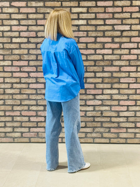 Button Down Collar Shirt - Cornflower