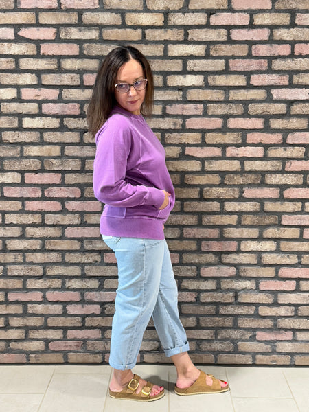 French Terry Pullover - LT Plum