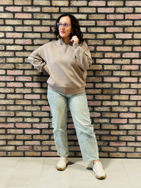Scuba Half Zip Pullover - Cocoa