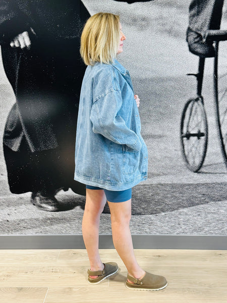 Oversized Denim Jacket - Medium Wash
