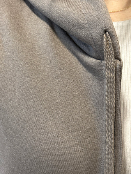 Fleece Hooded Coat - Brown