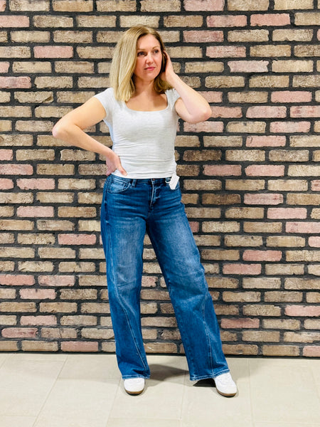 Slouchy Barrel Jeans - Dark Wash