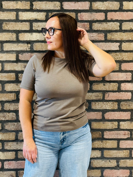 Classic Boxy Fit Tee - Truffle