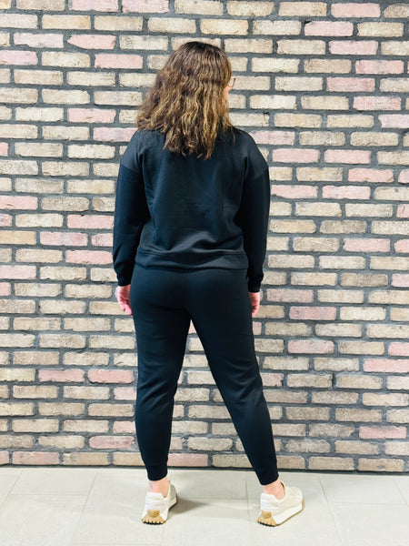 Scuba Half Zip and Joggers Set - Black