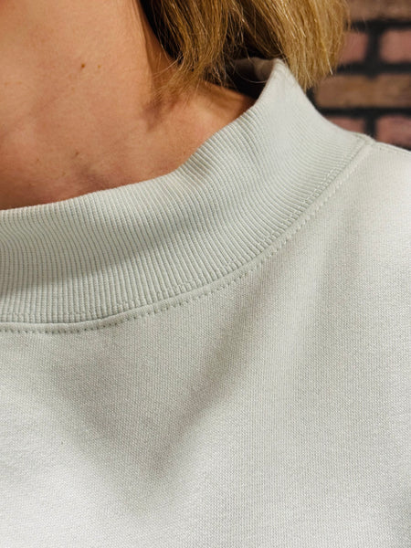 Oversized Mockneck Sweatshirt - Ice Green