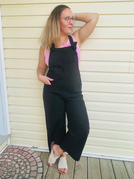 Knot Straps Overalls - Black