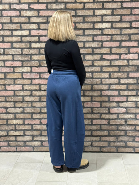 Baggy Barrel Sweatpants - Indigo Blue