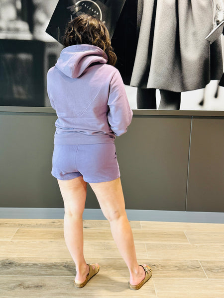 Basic French Terry Shorts - Dusty Purple