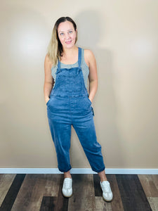 Relaxed Fit Overalls - Blackberry
