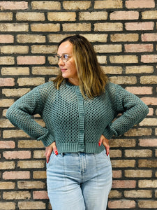 Crochet Cardigan Sweater - Ash Jade