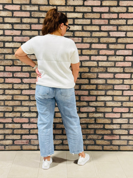 Viscose Braided Details Sweater - Ivory