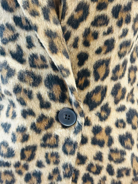 Leopard Print Coat - Brown