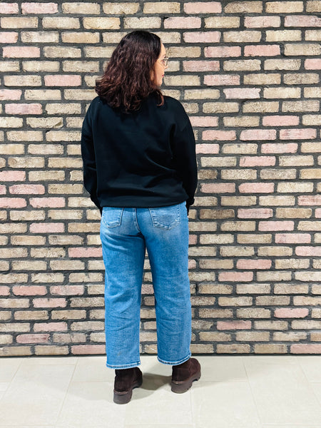 Oversized Mockneck Sweatshirt - Black