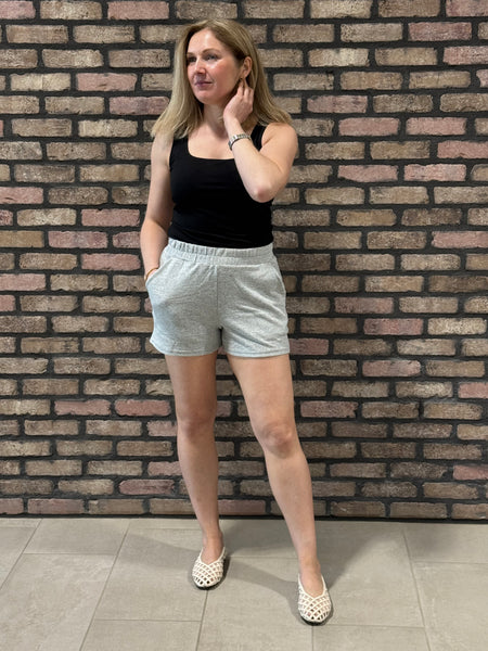Soft Melange Hacci Shorts - H Grey