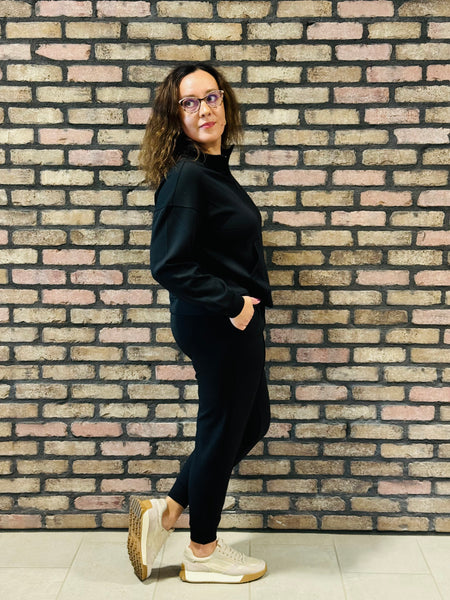 Scuba Half Zip and Joggers Set - Black