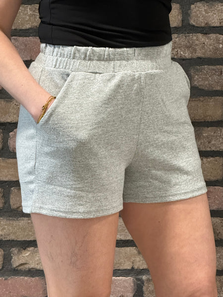 Soft Melange Hacci Shorts - H Grey