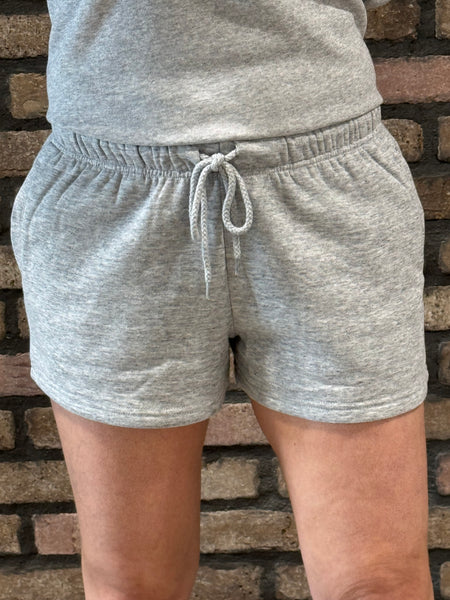 Basic Fleece Shorts - Light Heather Grey