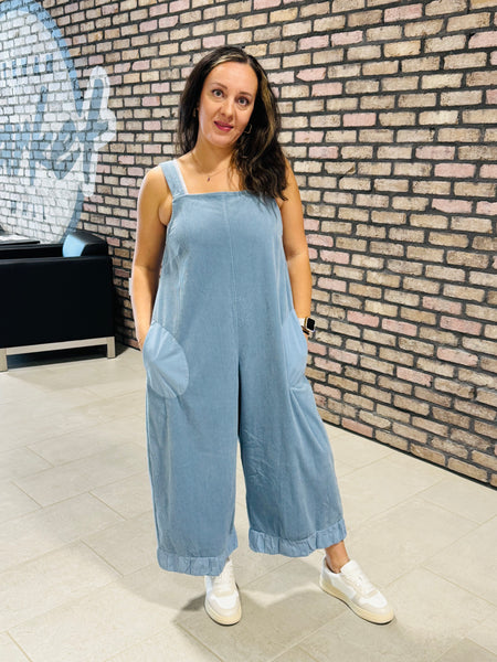 Corduroy Overalls - Denim